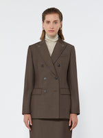max mara double-breasted wool gabardine blazer for women