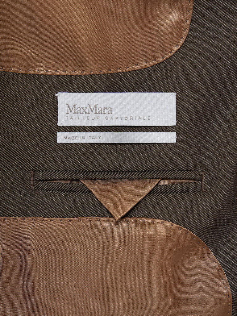 max mara double-breasted wool gabardine blazer