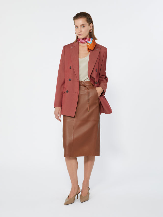 max mara double-breasted wool gabardine blazer for women