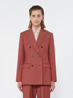 max mara double-breasted wool gabardine blazer for women