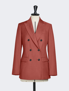Double-Breasted Wool Gabardine Blazer for Women - Red - Max Mara UAE