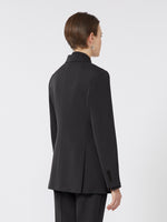 Double-breasted wool granite blazer