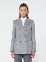 max mara double-breasted silk and cashmere blazer for women