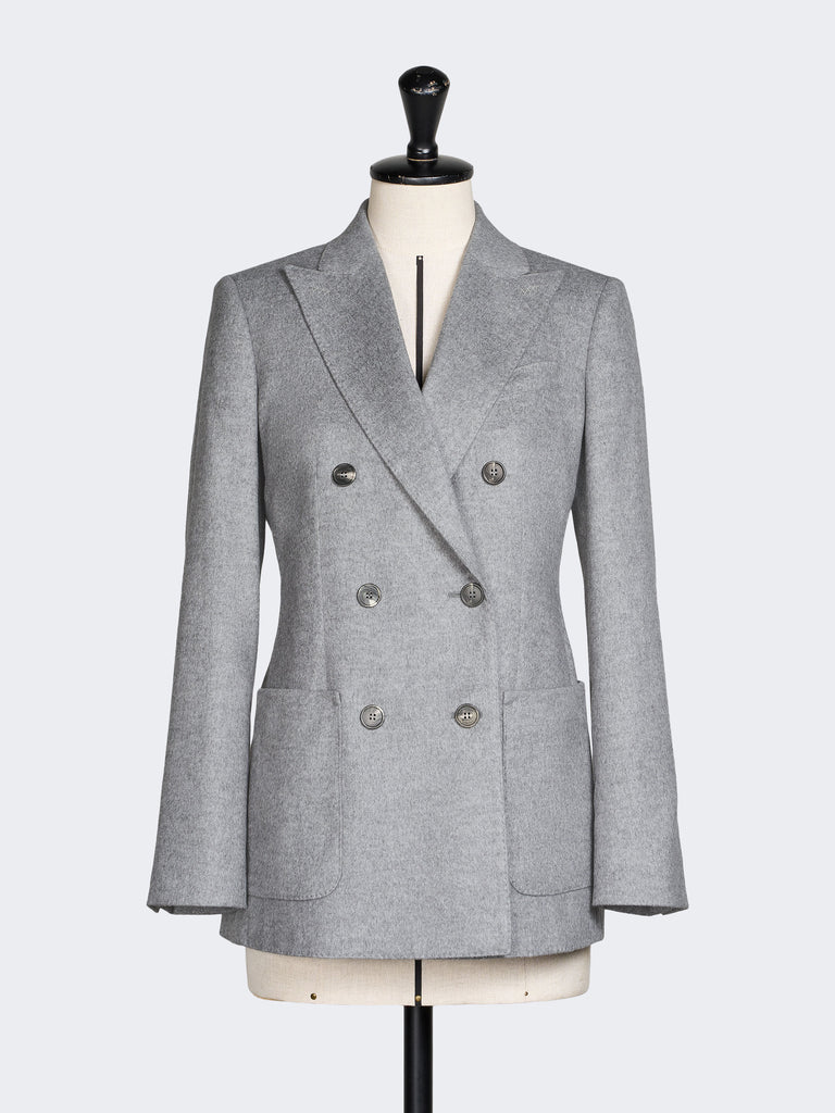 max mara double-breasted silk and cashmere blazer