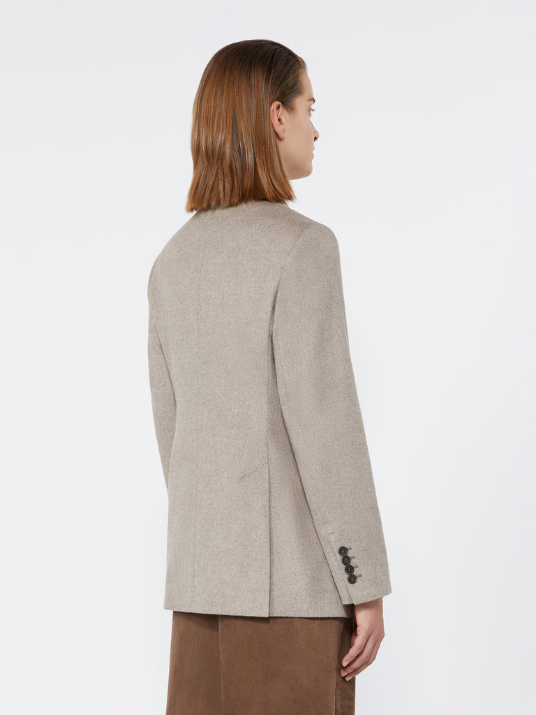 max mara double-breasted silk and cashmere blazer