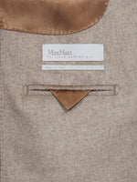 max mara double-breasted silk and cashmere blazer for women