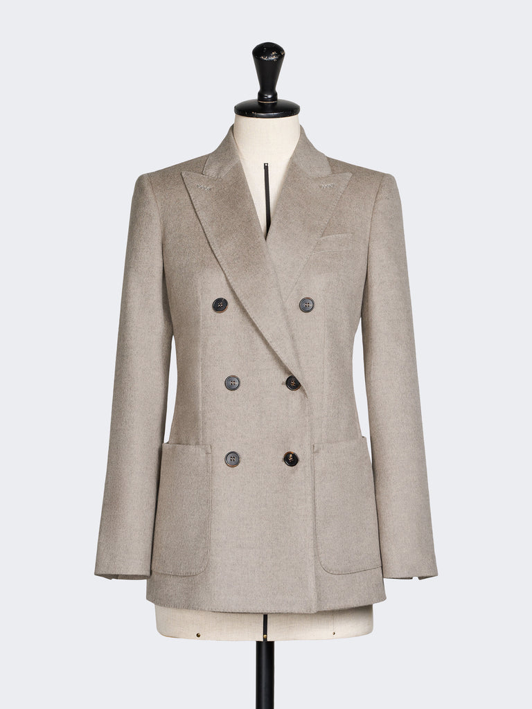 max mara double-breasted silk and cashmere blazer