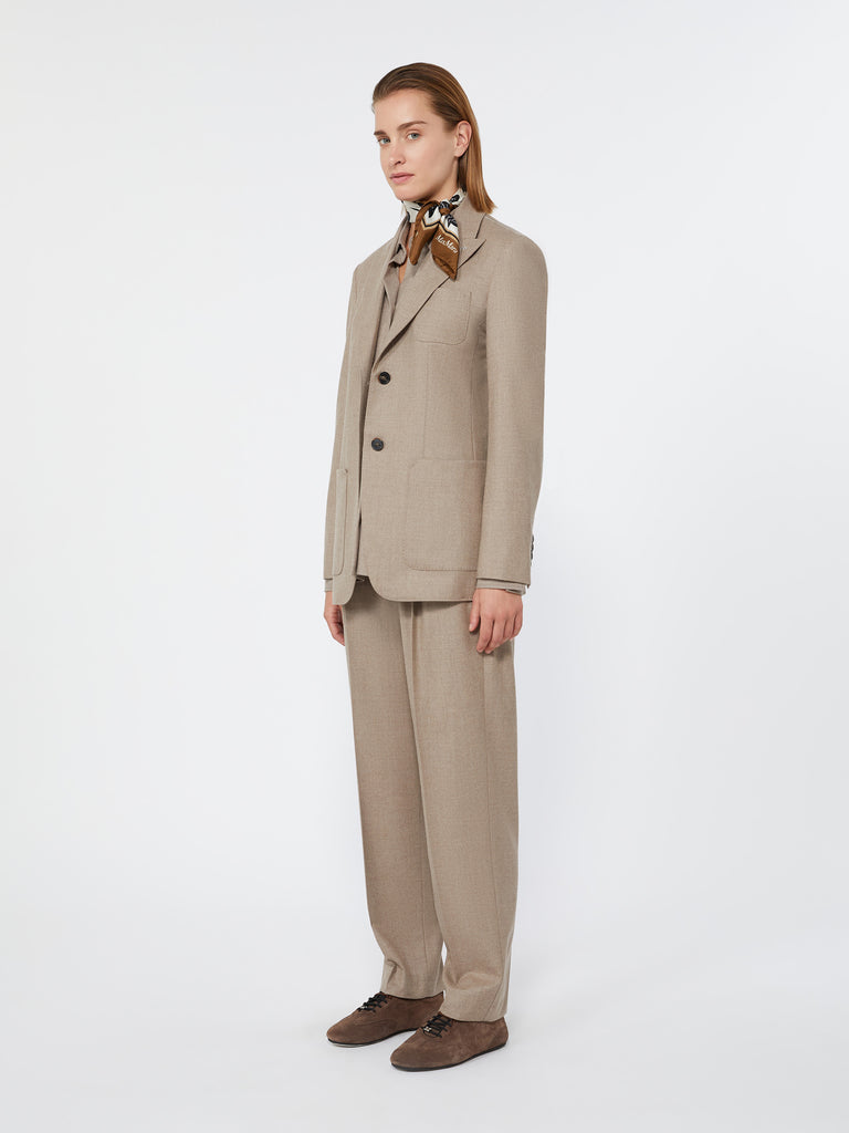 max mara single-breasted cashmere foule blazer