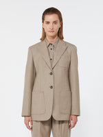 max mara single-breasted cashmere foule blazer for women