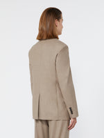 max mara single-breasted cashmere foule blazer for women