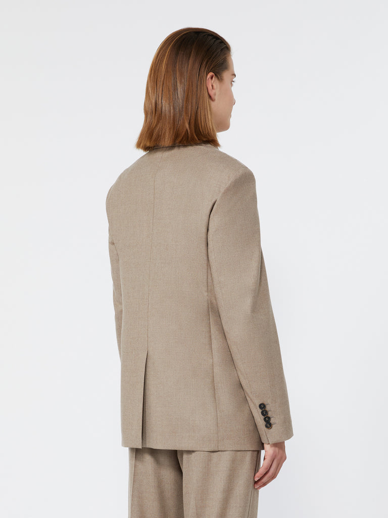 max mara single-breasted cashmere foule blazer