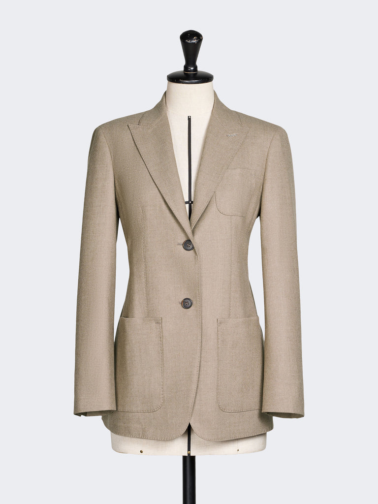 max mara single-breasted cashmere foule blazer