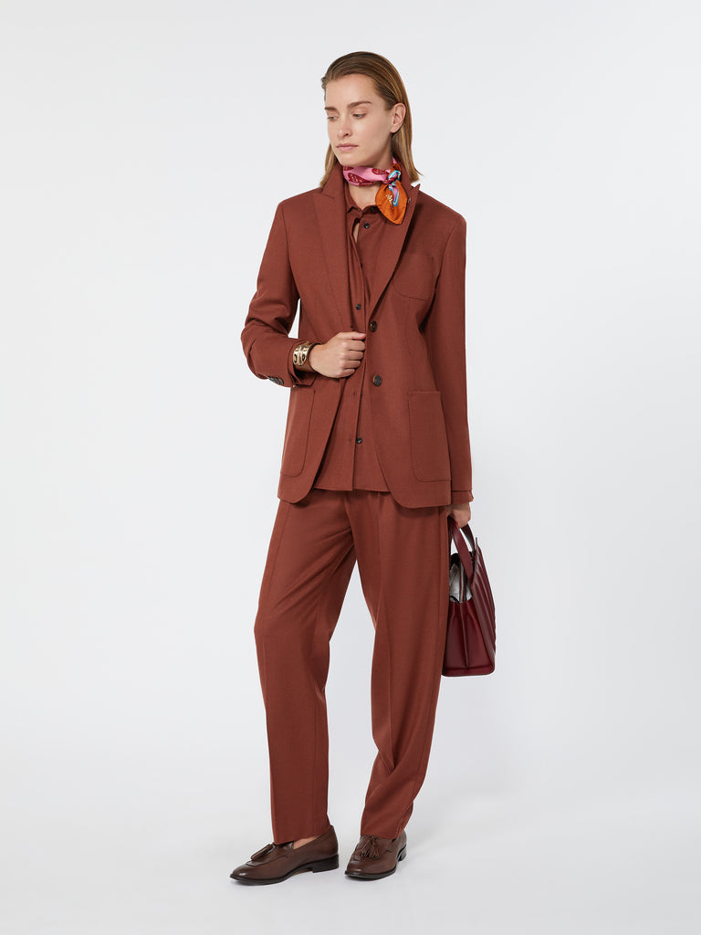 max mara single-breasted cashmere foule blazer