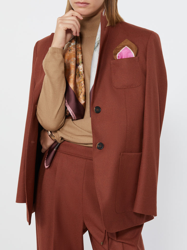 max mara single-breasted cashmere foule blazer