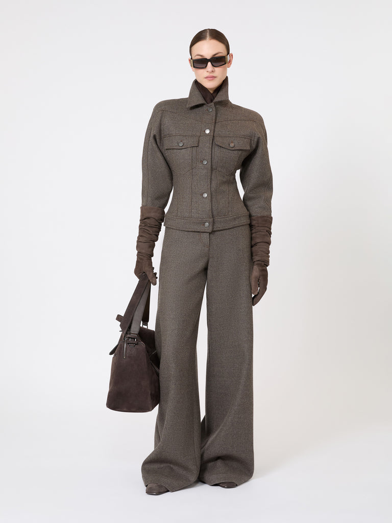 max mara felted wool trucker jacket