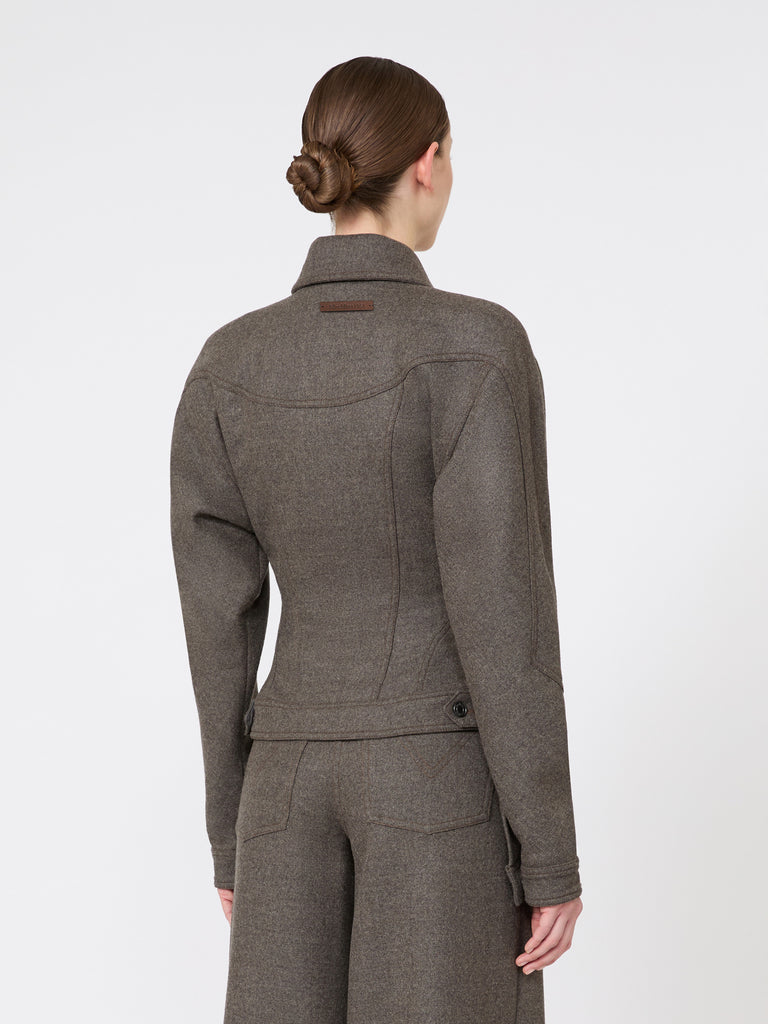 max mara felted wool trucker jacket
