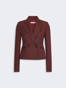max mara denim-effect wool double-breasted jacket for women