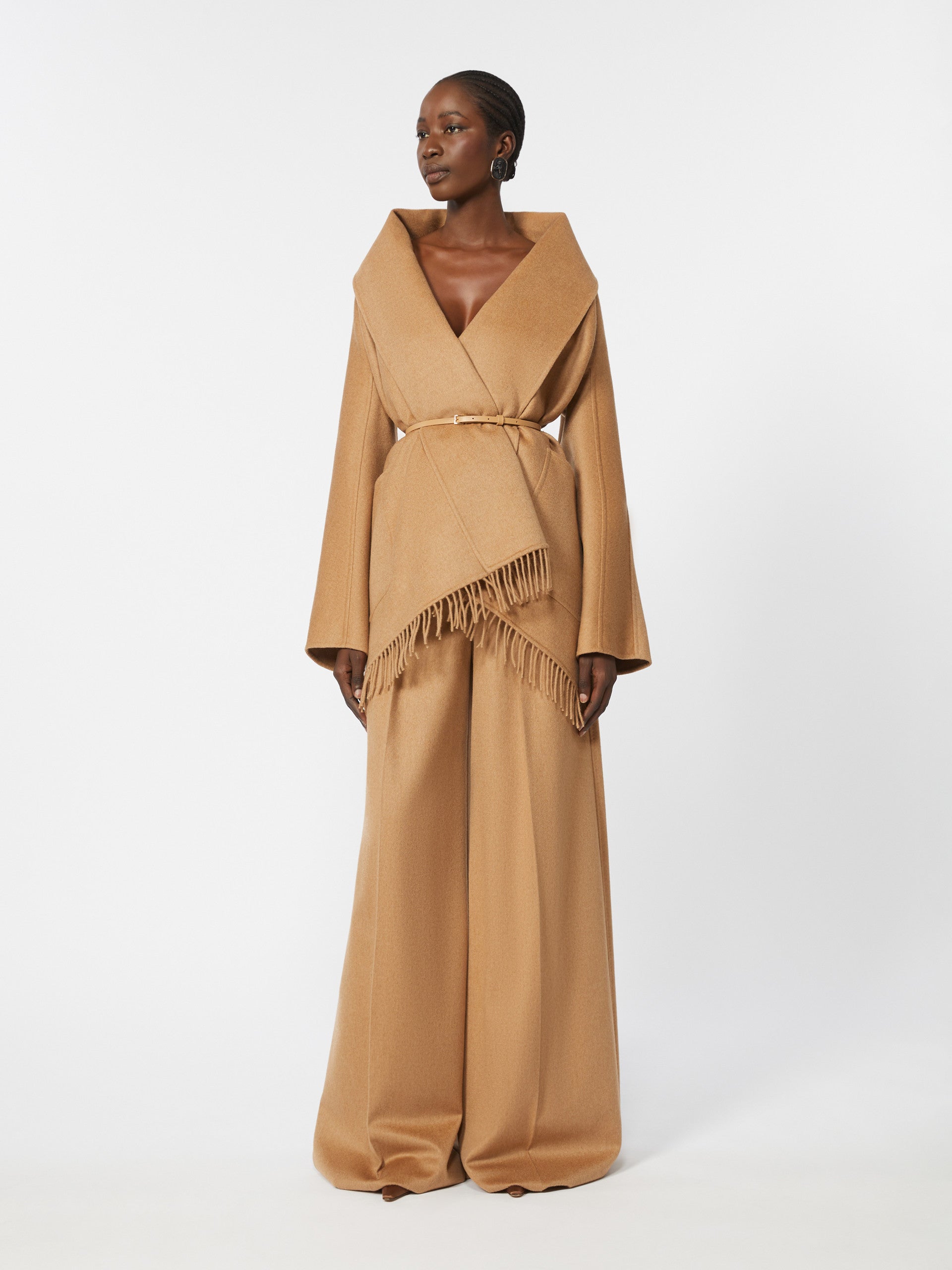 max mara camel cardigan coat for women