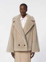 Alpaca and cashmere Teddy fabric coat