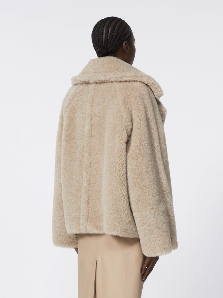 Alpaca and cashmere Teddy fabric coat