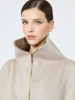 Double Cashmere Cropped Coat for Women - Sand - Max Mara UAE