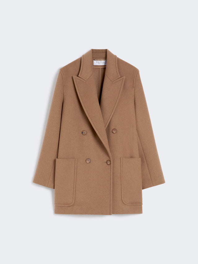 Wool And Cashmere Cloth Heavy Jacket for Women - Hazelnut Brown - Max Mara UAE