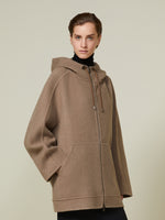 Pure cashmere double fabric sweatshirt coat