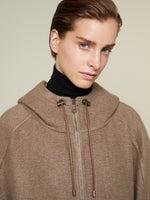 Pure cashmere double fabric sweatshirt coat