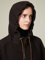 Pure cashmere double fabric sweatshirt coat