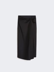 Cotton Satin Skirt for Women - Black - Max Mara UAE