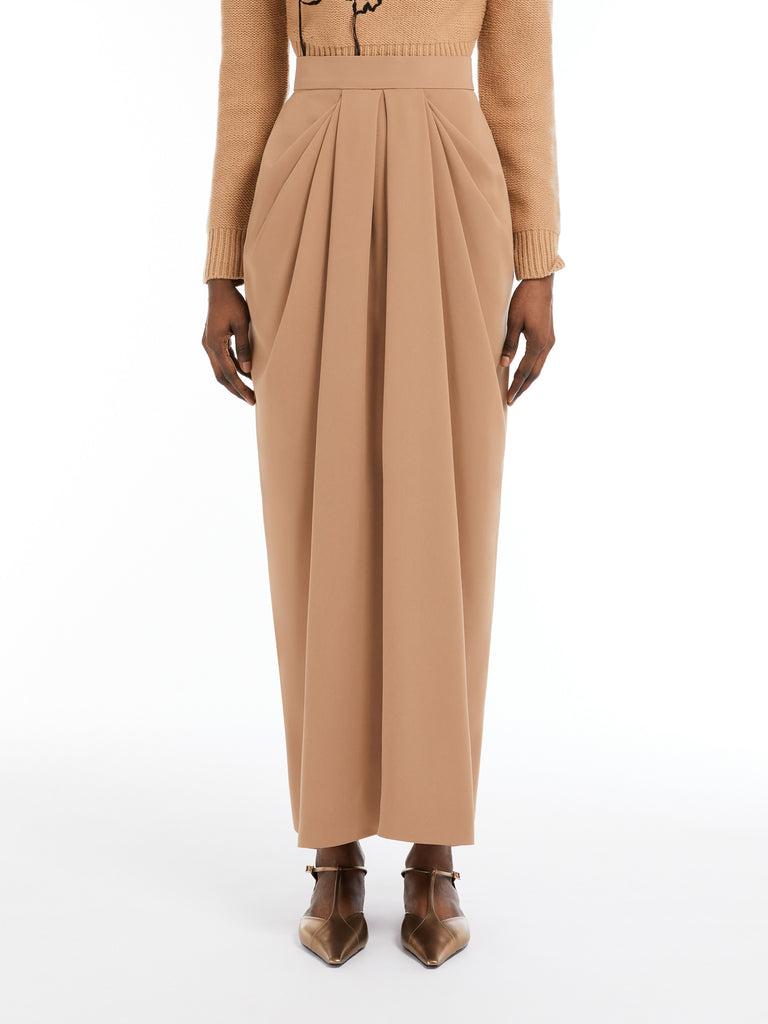 max mara long cady skirt with pleats