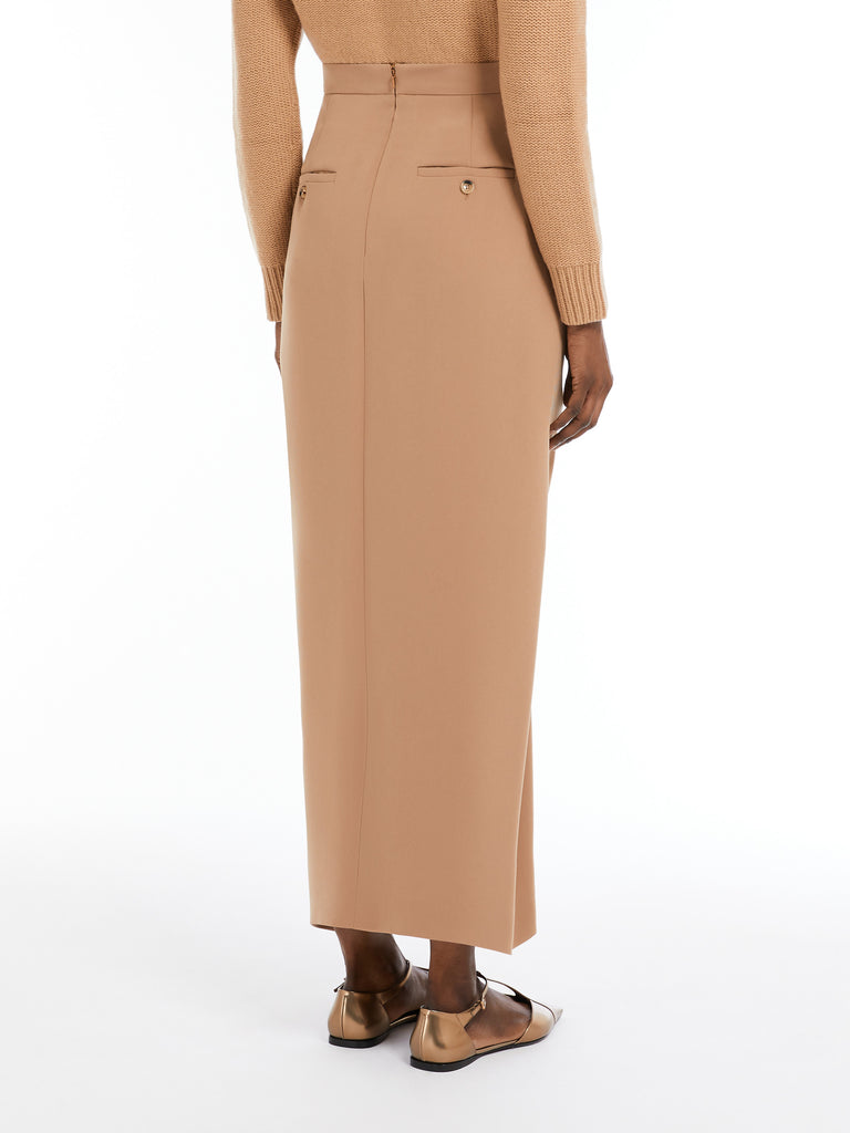 max mara long cady skirt with pleats