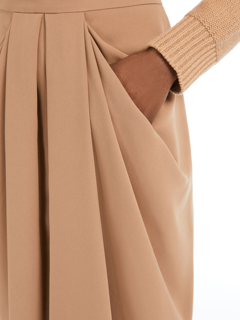 max mara long cady skirt with pleats