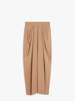 Long Cady Skirt With Pleats for Women - Camel - Max Mara UAE