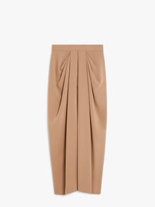 Long Cady Skirt With Pleats for Women - Camel - Max Mara UAE
