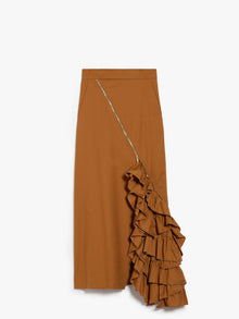 Flared skirt in cotton and silk
