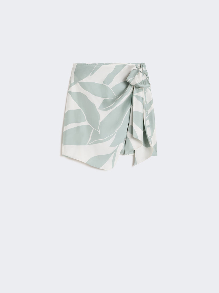 max mara printed silk twill skirt