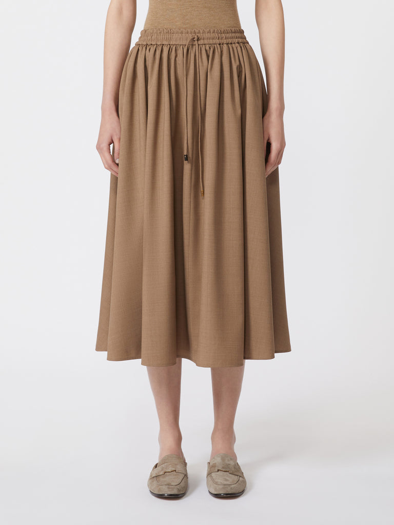max mara woollen cloth midi skirt