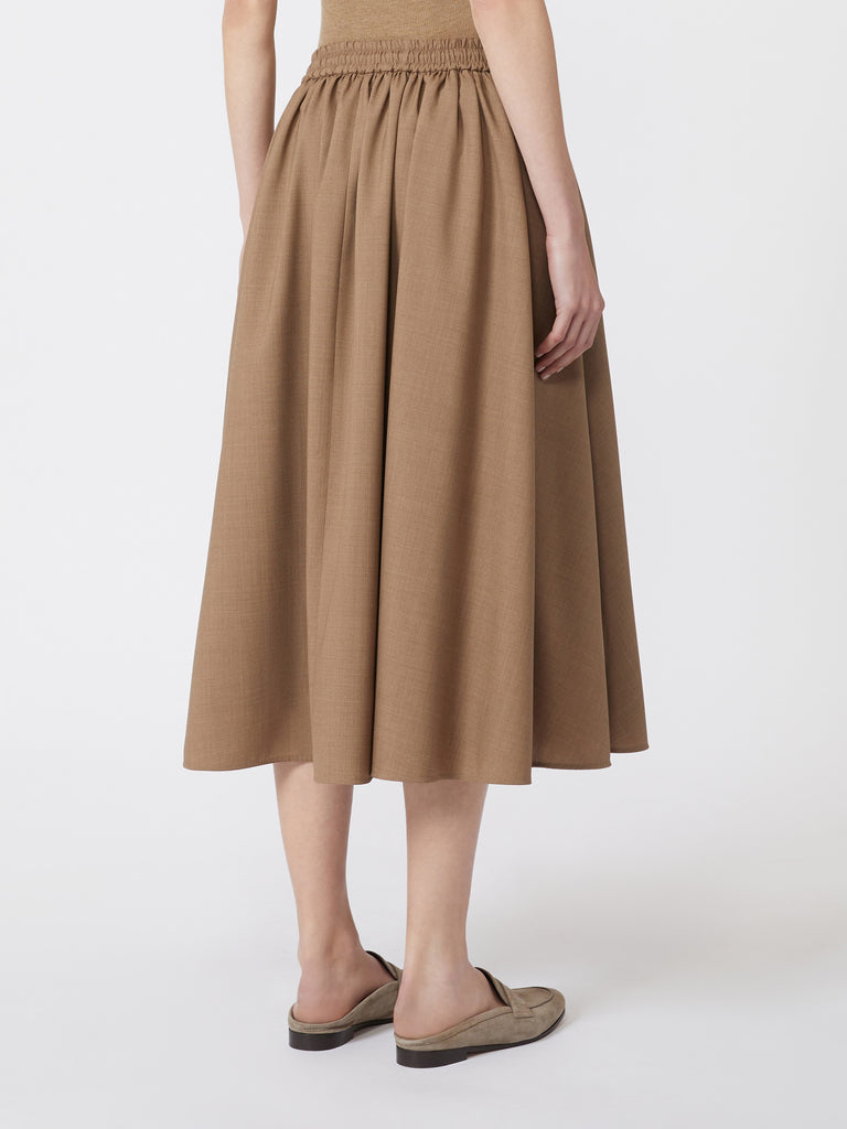 max mara woollen cloth midi skirt