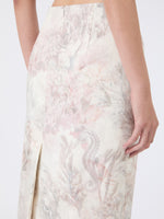 max mara printed organza and gabardine pencil skirt for women