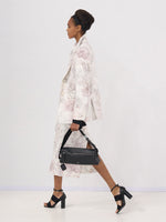 max mara printed organza and gabardine pencil skirt for women
