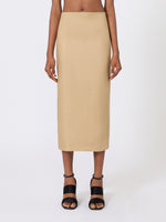 Slim-fit skirt in linen twill