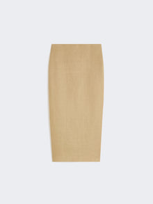 Slim-fit skirt in linen twill