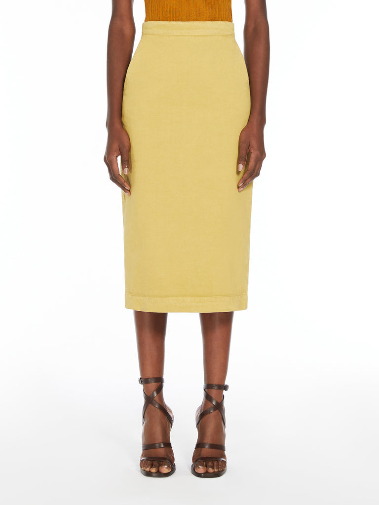 Cotton gabardine skirt