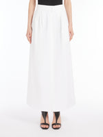 Full Gabardine Skirt for Women - White - Max Mara UAE
