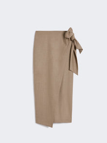 Long, stretch-cashmere skirt