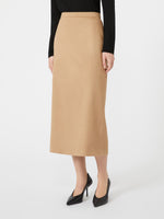 Sable-Look Camel Pencil Skirt for Women - Camel - Max Mara UAE