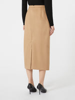 Sable-Look Camel Pencil Skirt for Women - Camel - Max Mara UAE
