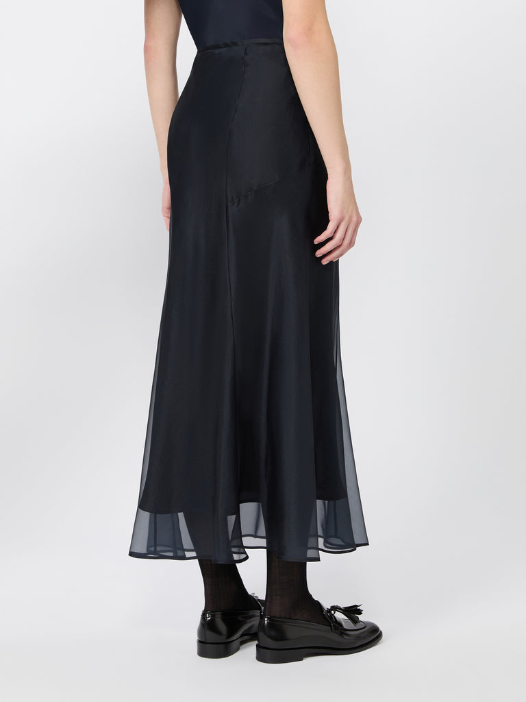 max mara silk organza calf-length skirt