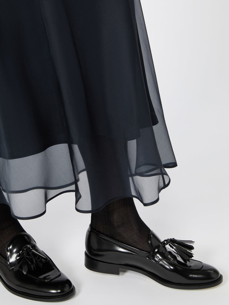 max mara silk organza calf-length skirt